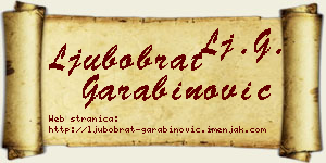 Ljubobrat Garabinović vizit kartica